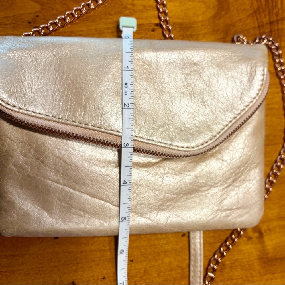 HOBO Crossbody with Rose Gold Metallic Chain Accent - Picture 7 of 8